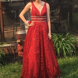 Red prom dress